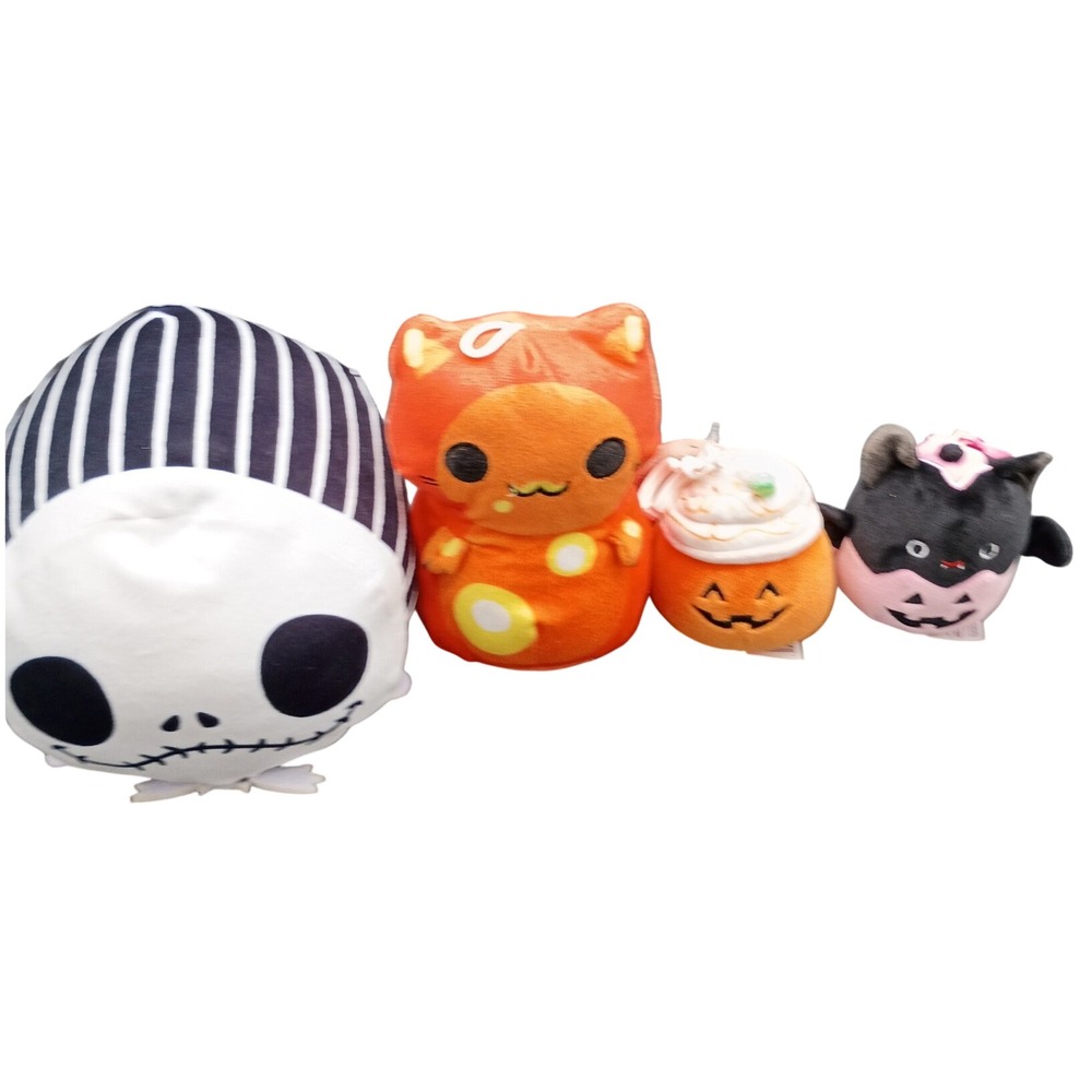 Squishmallows Halloween Bundle Jack Skellington Cats vs Pickles Pumpkin Clips